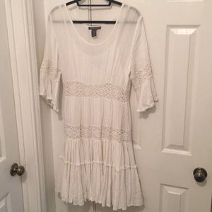 Chelsea & Theodore White Lace Dress Size L